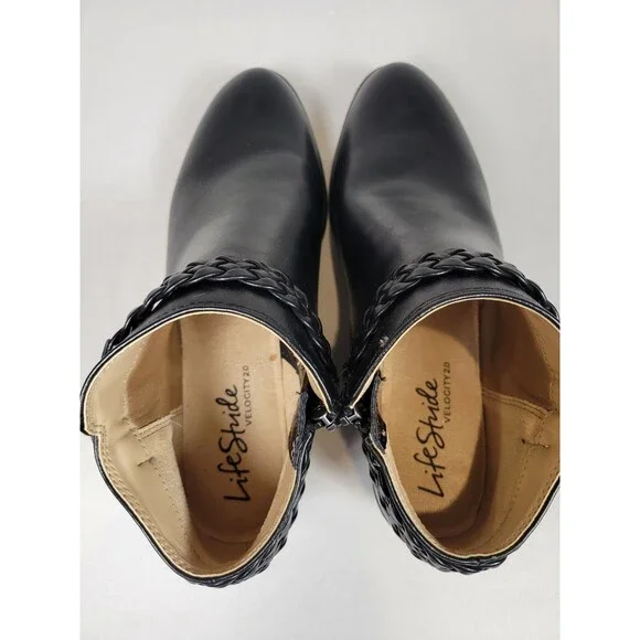 LifeStride Womens Adriana Ankle Bootie Size 9.5M Black Dress Shoes Comfortable - Picture 8 of 10